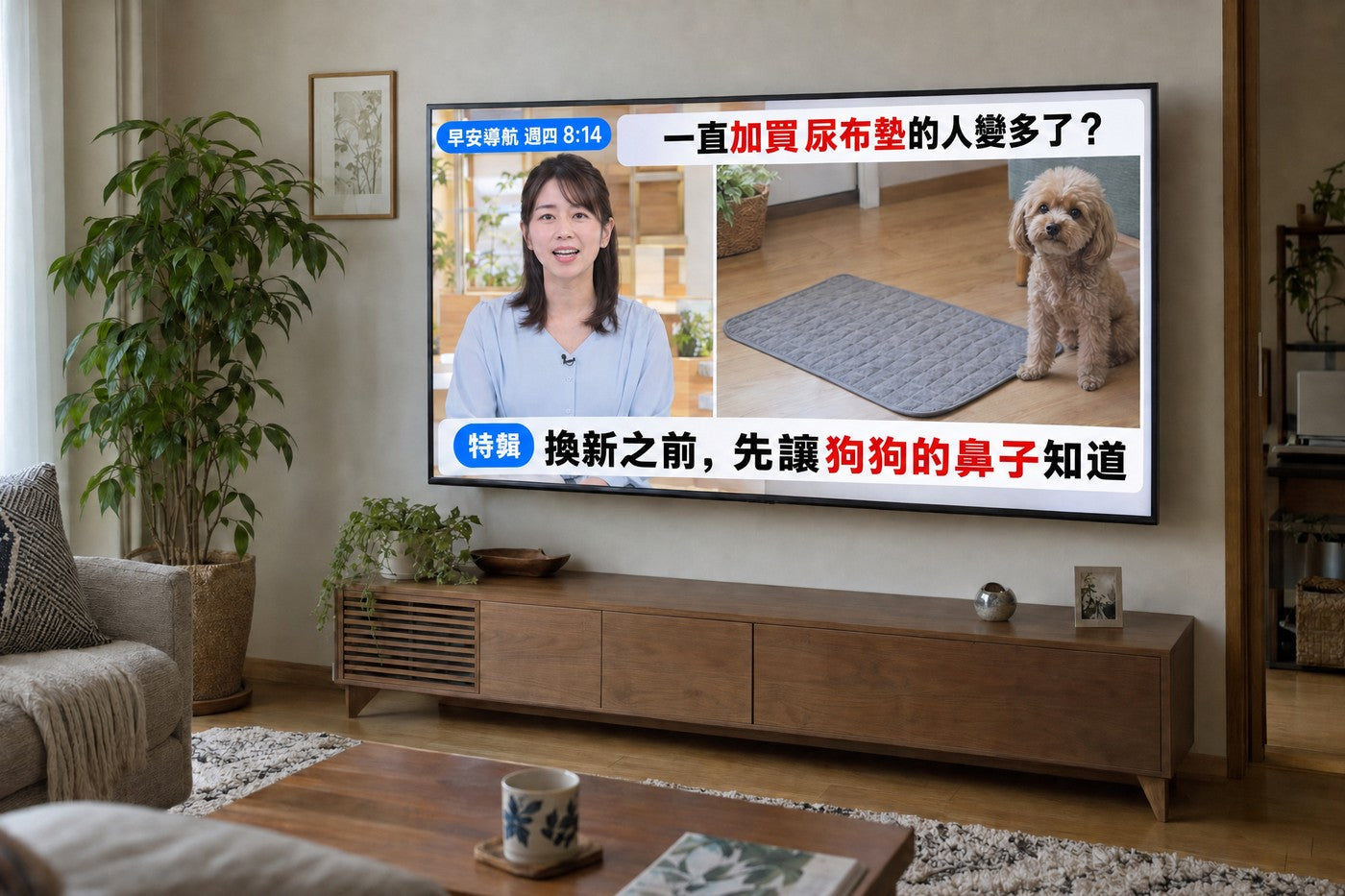 日本晨間資訊節目製作專題報導的畫面