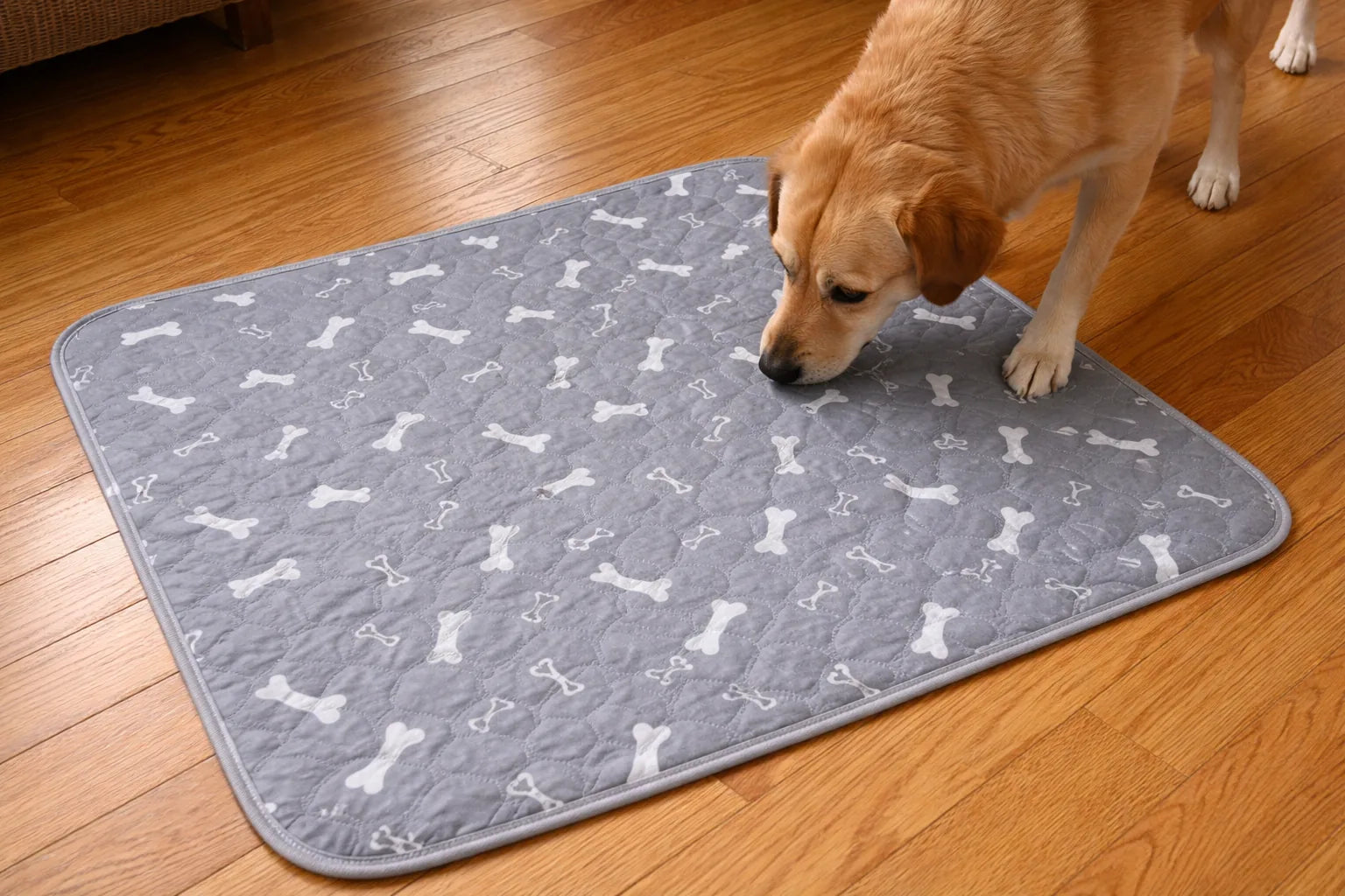 ワンドライのにおいを確かめる犬