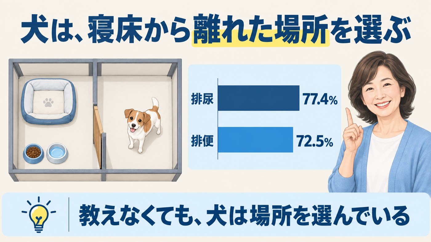 寝床から離れた場所を選ぶ割合