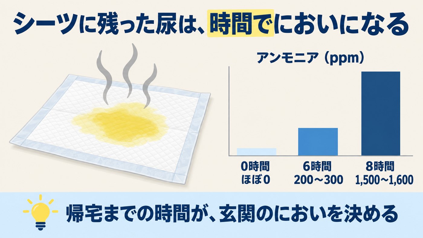 経過時間ごとのアンモニア濃度