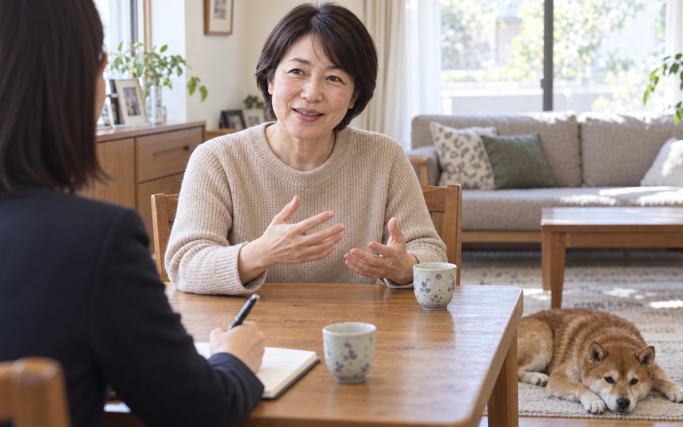 美馬獣医師への取材の場面