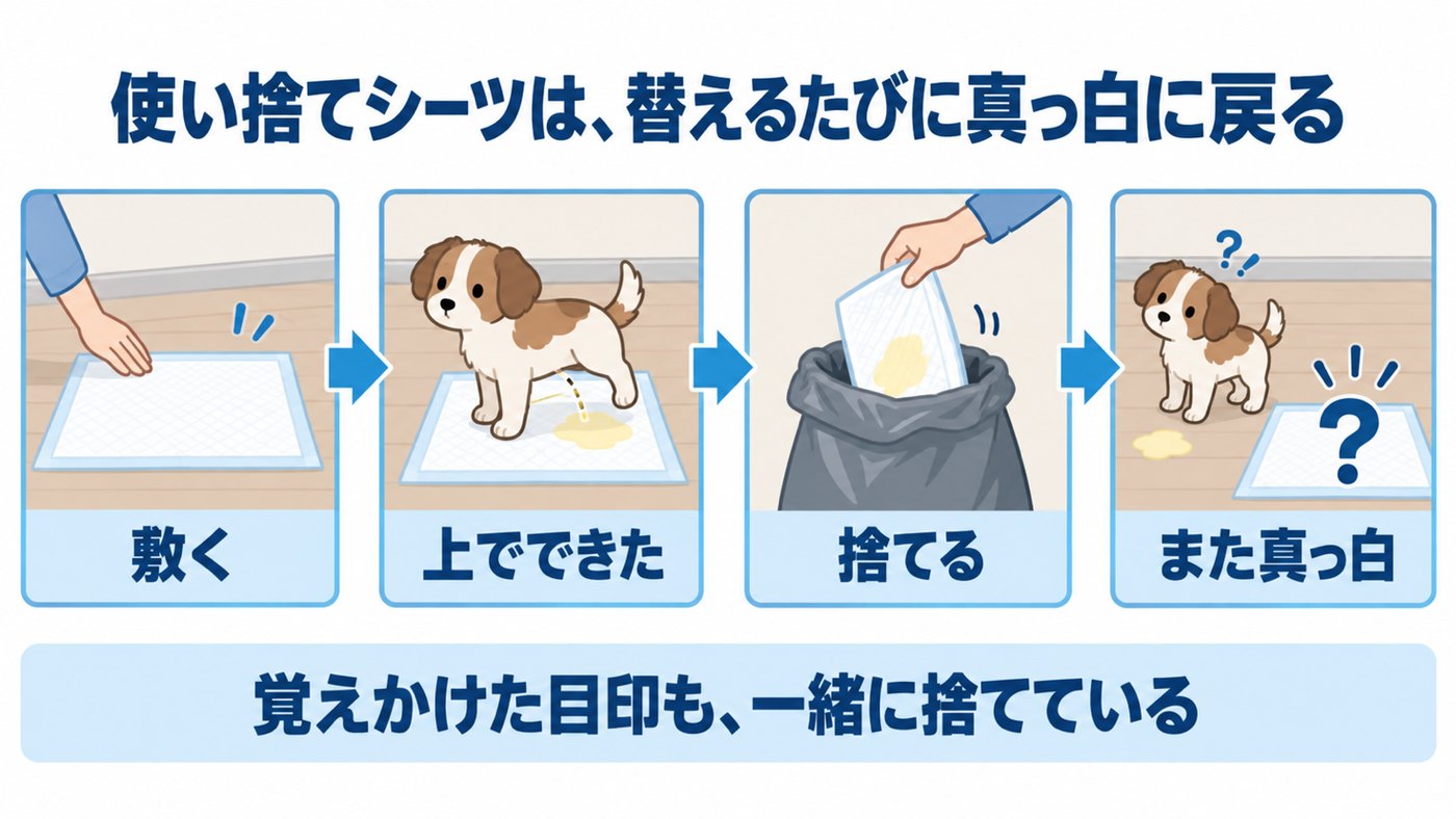 使い捨てシーツは、替えるたびに真っ白に戻る